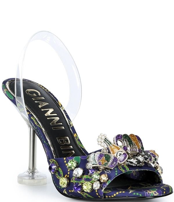 ジャンビニ レディース シューズ サンダル プリント ヒール Gianni Bini Mardi Printed Mardi Gras Ornament Martini Heel Dressandal