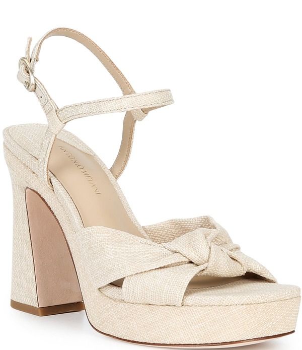 アントニオ メラーニ レディース シューズ サンダル プラットフォーム リネン Antonio Melani Renata Linen Platform Knot Dressandals Natura