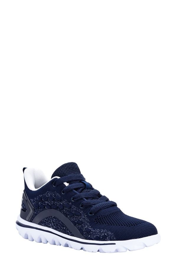 プロプト レディース シューズ スニーカー レース ProptravelActiv AxialaceUp Sneaker Navy White Fabric ホワイト