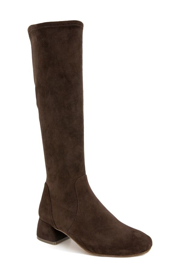 ジェントルソウルズ レディース シューズ ブーツ・レインブーツ Gentle Souls Emily Stretch Knee High Boot Chocolate Suede チョコレート