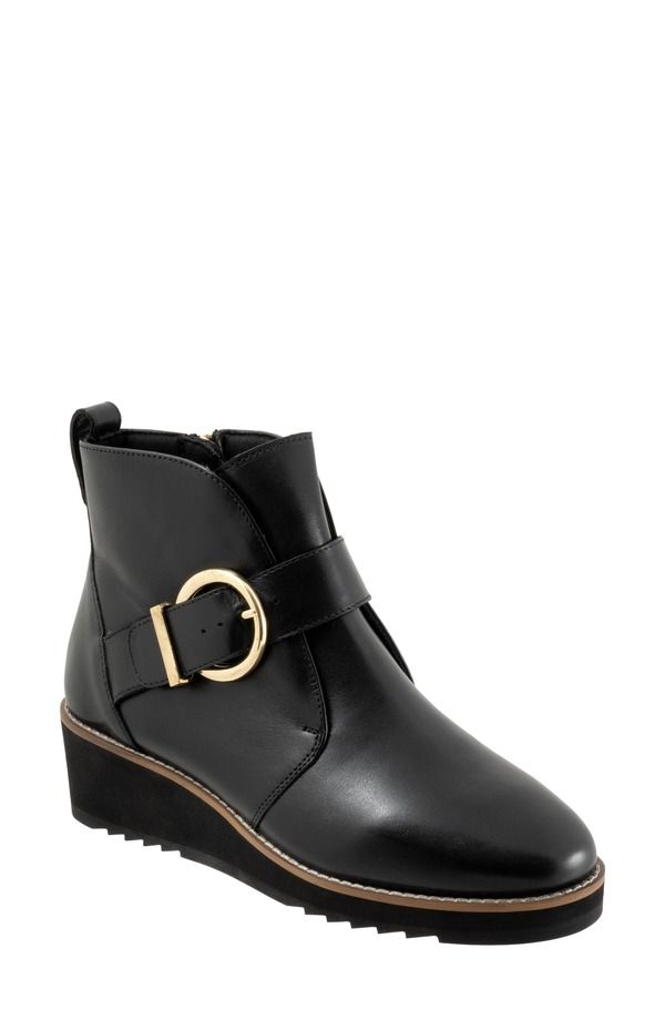 トロッターズ レディース シューズ ブーツ・レインブーツ プラットフォーム Trotters Wendi Platform Wedge Bootie Black ブラック