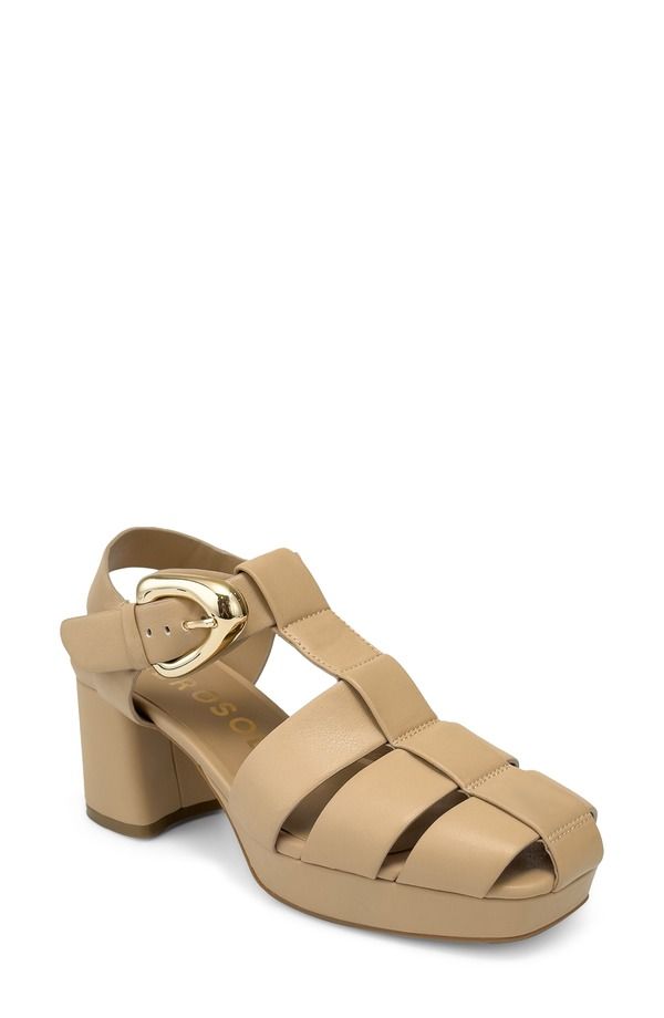エアロソールズ レディース シューズ ヒール サンダル Aerosolesoave Block Heel Sandal Beige Bisque ベージュ