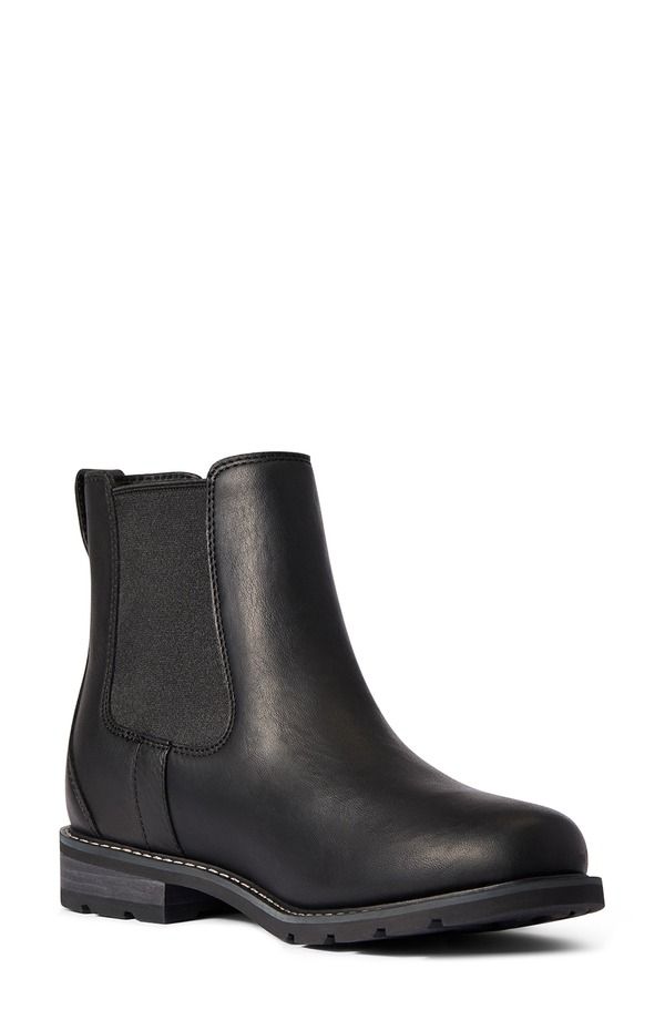 アリアト レディース シューズ ブーツ・レインブーツ チェルシーブーツ チェルシー Ariat Wexford Waterproof Chelsea Boot Black ブラック