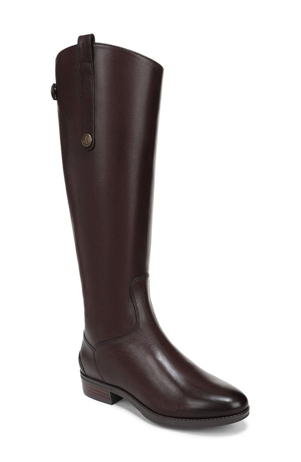 サムエデルマン レディース シューズ ブーツ・レインブーツ トール レザー Sam Edelman Penny Talleatheriding Boot Dark Brown ブラウン