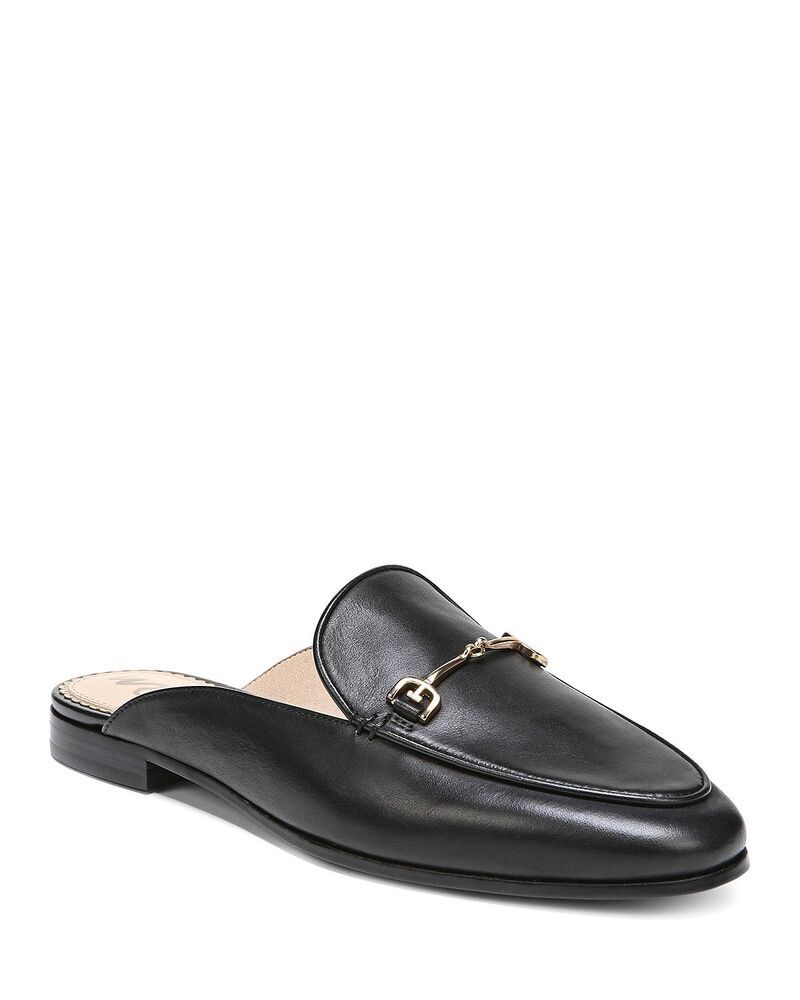 サムエデルマン レディース シューズ サンダル Sam Edelman Womens Linnie Apron Toe Mules Black Leather ブラック