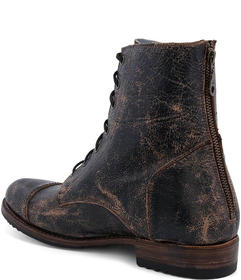 ベッドステュ メンズ シューズ ブーツ・レインブーツ レザー Bed Stu Mens Protege Distressed Leather Back Zip Combat Boots Black ブ ベッドステュ メンズ シューズ ブーツ・レインブーツ レザー Bed Stu Mens Protege Distressed Leather Back Zip Combat Boots Black ブ