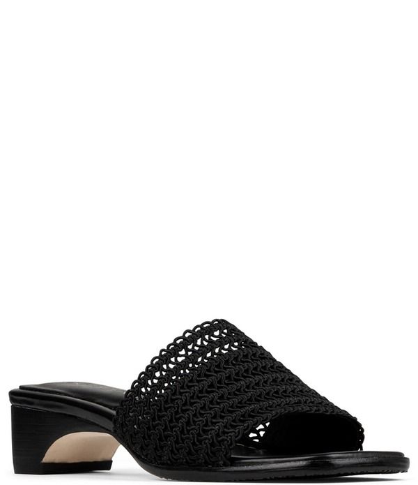 ドナルドプリネール レディース シューズ サンダル Donald Pliner Clodie Stretch Macrame Slide Sandals Black ブラック