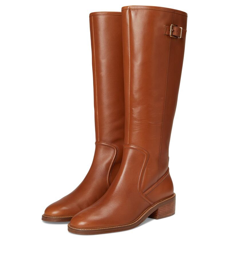 コールハーン レディース シューズ ブーツ・レインブーツ トール Cole Haan Silvana Tall Buckle Boots British Tan Leather タン