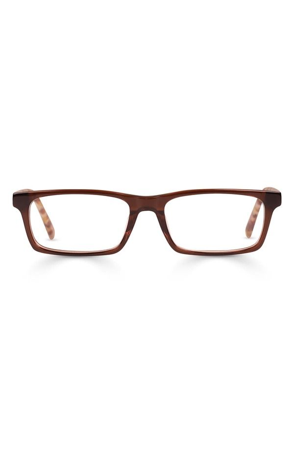 アイブブス メンズ アクセサリー サングラス・アイウェア eyebobs Number Cruncher 53mm Rectangulareadinglasses Hickory Brown Crys