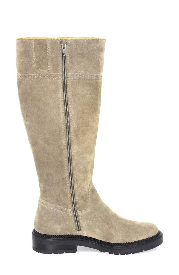 ジェントルソウルズ レディース シューズ ブーツ・レインブーツ Gentle Souls Wheron Knee High Boot Grey Suede グレー