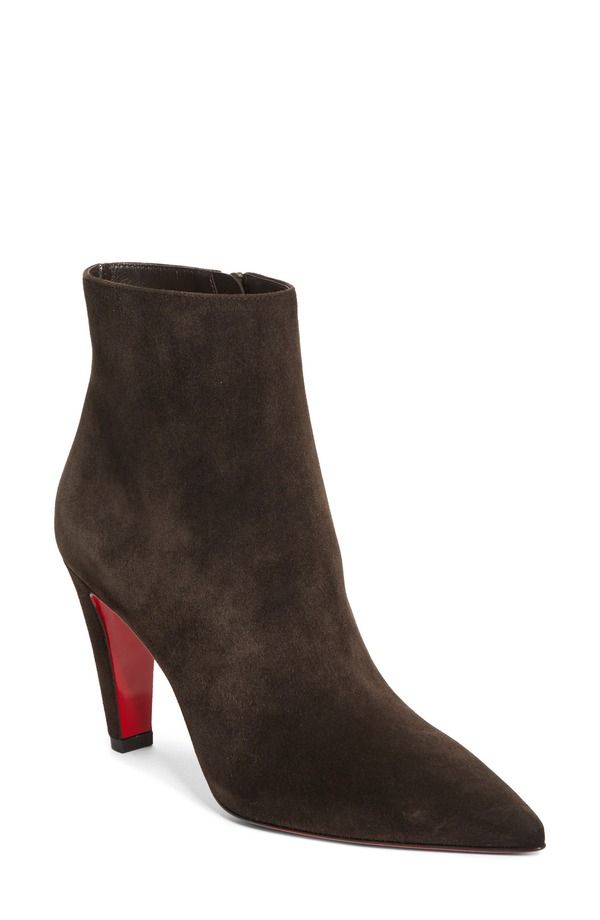 クリスチャン・ルブタン レディース シューズ ブーツ・レインブーツ Christian Louboutin Vibella Pointed Toe Bootie 7164 Cafe