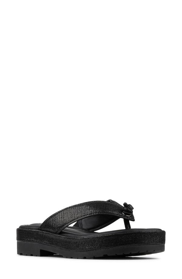 ドナルドプリネール レディース シューズ サンダル プラットフォーム Donald Pliner Samiya Platform Flip Flop Black ブラック