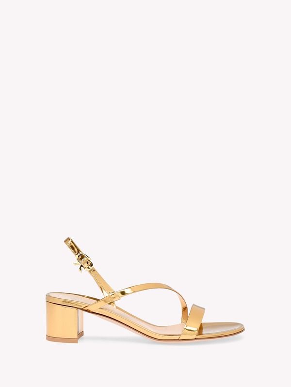 ジャンヴィト ロッシ レディース シューズ サンダル Gianvito Rossi Betsey Sandal Metallic Gold Calf ゴールド
