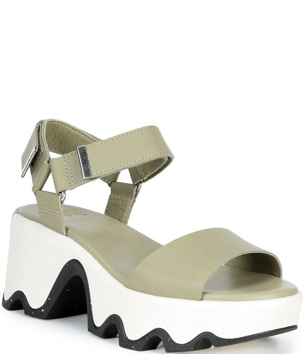 ソレル レディース シューズ サンダル プラットフォーム レザー ヒール Sorel Kinetic Aura YStrap Leather Platform Block Heel Sandals D