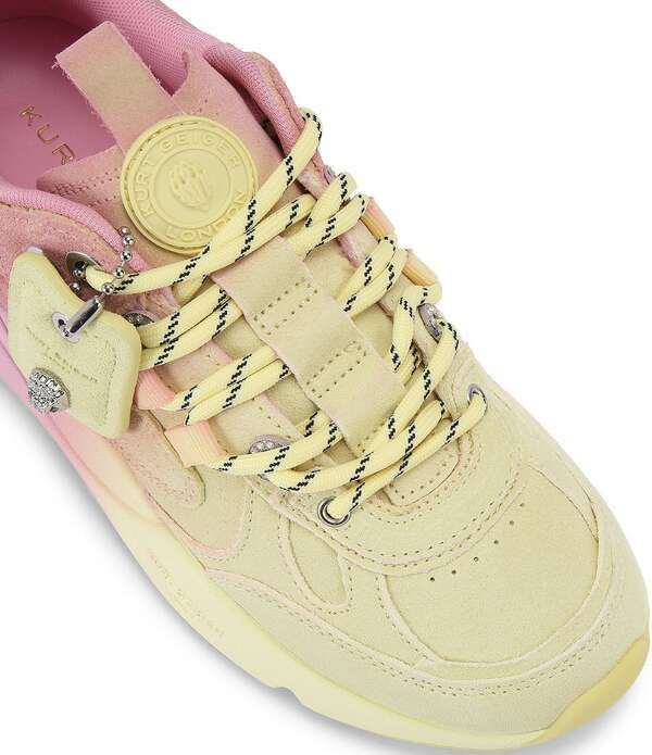 カートジェイガーロンドン レディース ボトムス カジュアルパンツ スニーカー ロゴ Kurt Geiger London Kurt Runner Ombre Logo Sneakers Yellow