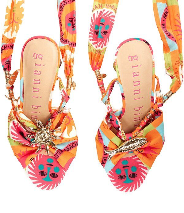 ジャンビニ レディース シューズ サンダル アンクル Gianni Bini Dante Ankle Wrap Mismatch Ornament Dressandals Multi マルチカラー
