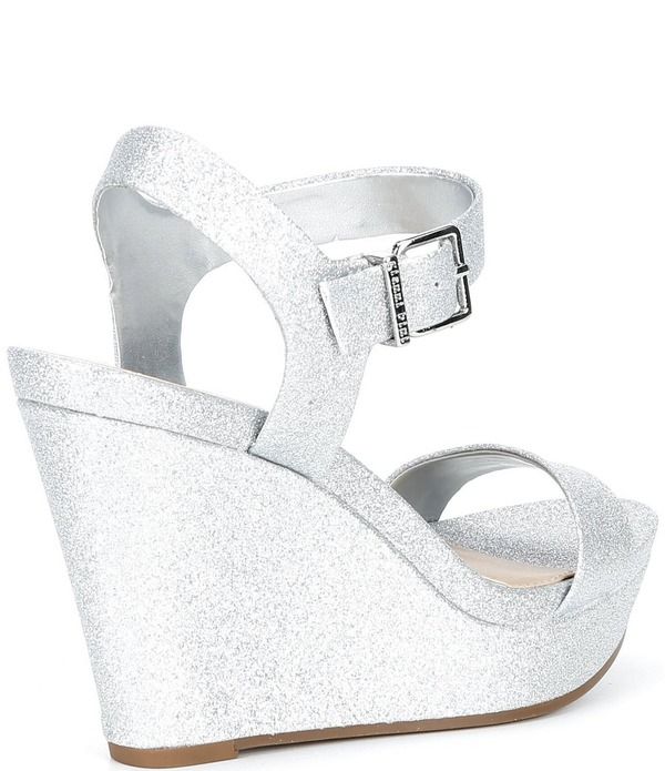 ジャンビニ レディース シューズ サンダル プラットフォーム Gianni Bini Telmma Glitter Platform Wedge Sandalsilver シルバー