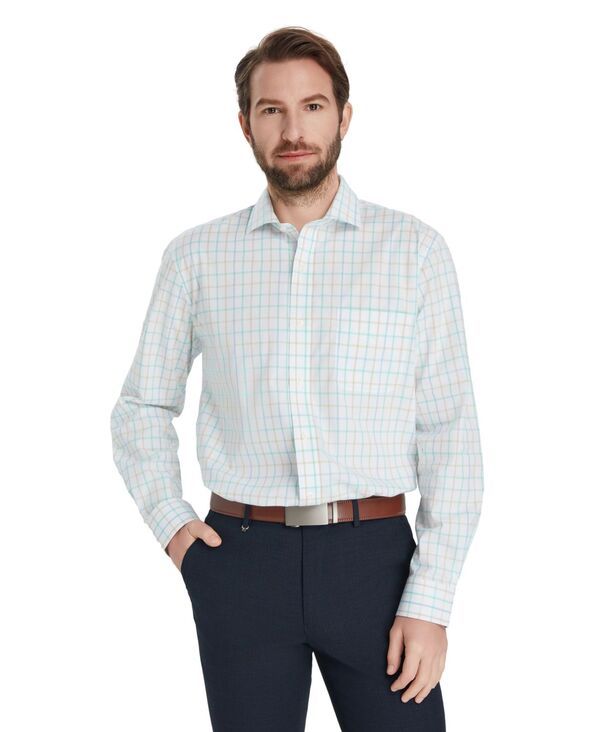 クラブルーム メンズ トップス シャツ Club Roomens Windowpane Plaid Shirt Macys Exclusive Mint ミント