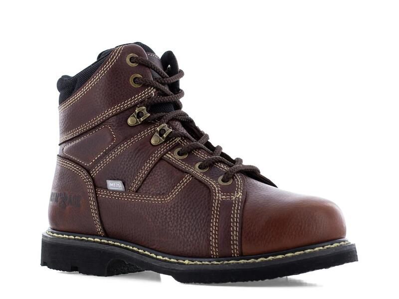 アイロンエイジ メンズ シューズ ブーツ・レインブーツ Tシャツ Iron AgeGroundbreaker Steel Toe Work Boot Mens Dark Brown ブラウン