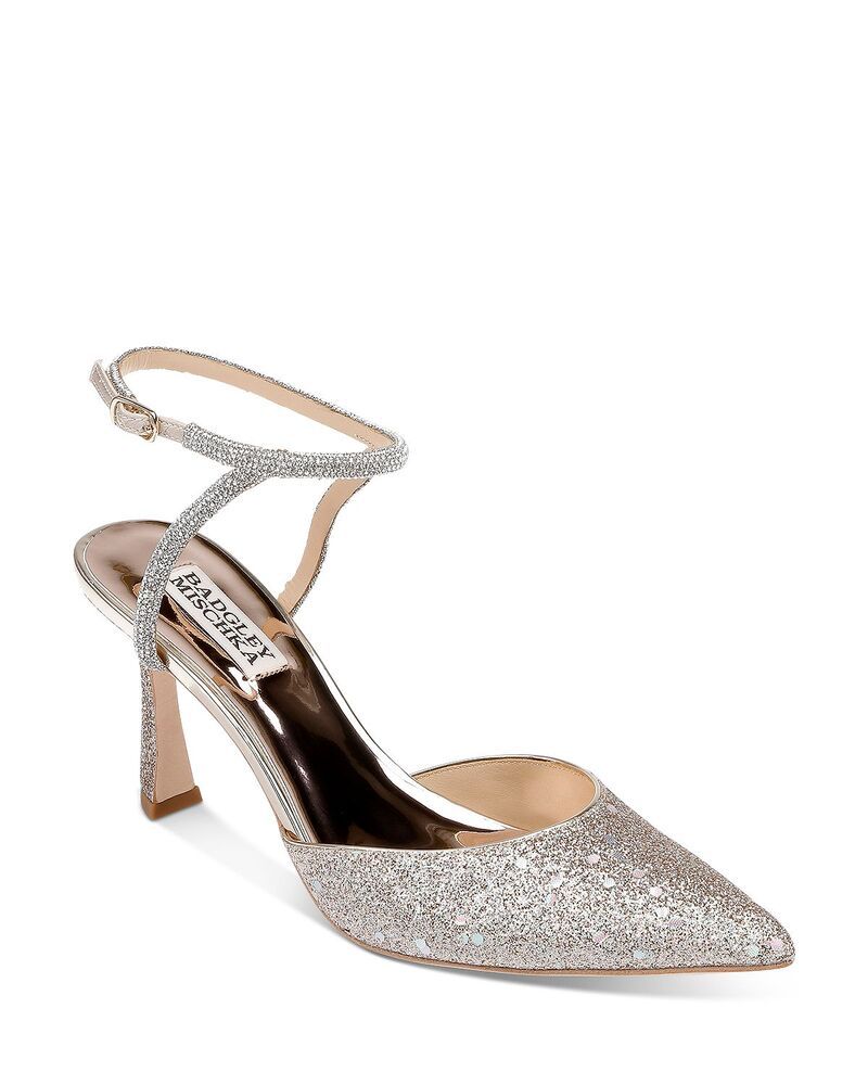 バッジェリーミシュカ レディース シューズ サンダル アンクル ヒール Badgley Mischka Womens Kamilah Pointed Ankle Strap Higheel Sanda