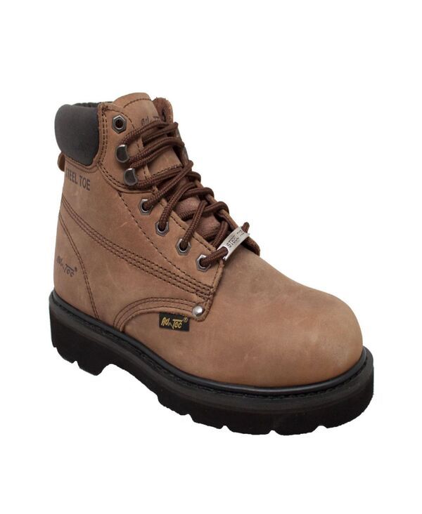アドテック メンズ シューズ ブーツ・レインブーツ Tシャツ AdTec Mens 6 Steel Toe Work Boot 1981 Brown ブラウン