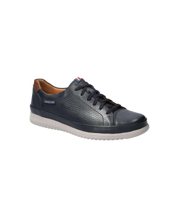 メフィスト メンズ シューズ スニーカー レザー Mephisto Mens Thomas FullGrain Leather Sneaker Navy ネイビー