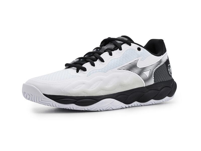 ミズノ メンズ シューズ スニーカー Mizuno Wavenforce Court AC WhiteBlack ホワイト