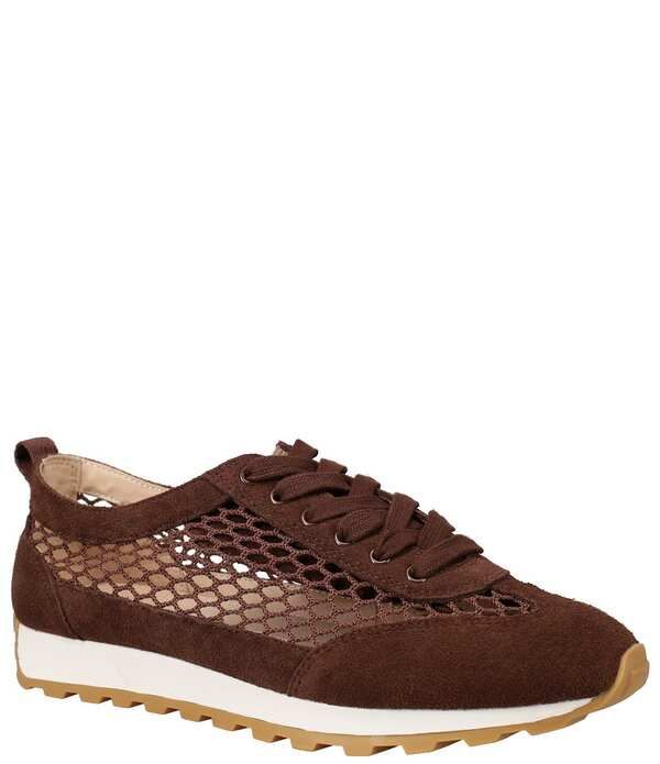 ペレモーダ レディース ボトムス カジュアルパンツ メッシュ スニーカー スエード Pelle Moda Kimsy Sport Suede Mesh Sneakers Espresso
