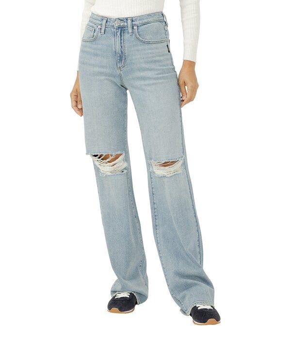 シルバー ジーンズ レディース ボトムス デニムパンツ ワイドレッグ Silver Jeans Co Highly Desirable High Rise Wide Leg Jeans Corfu