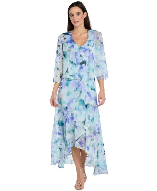 アールアンドエムリチャーズ レディース アウター ジャケット・ブルゾン マキシワンピース プリント マキシ R M Richards Women s Printed 34Length Sleeve J 28,656円