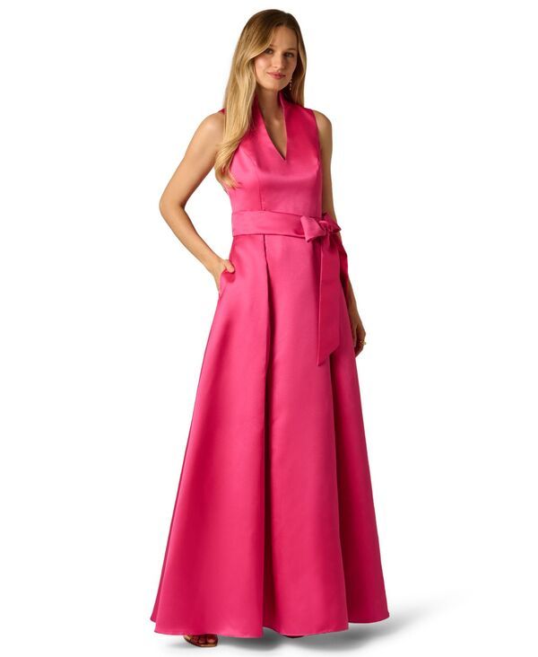 アドリアナ パペル レディース トップス ワンピース ノースリーブ Adrianna Papell Womensleeveless Notch Front Dress Electric Pink ピン