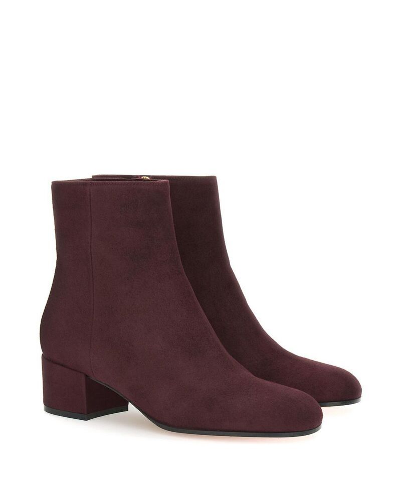 ジャンヴィト ロッシ レディース シューズ ブーツ・レインブーツ Gianvito Rossi Womens Joelle 45 Booties Red Suede Leather レッド