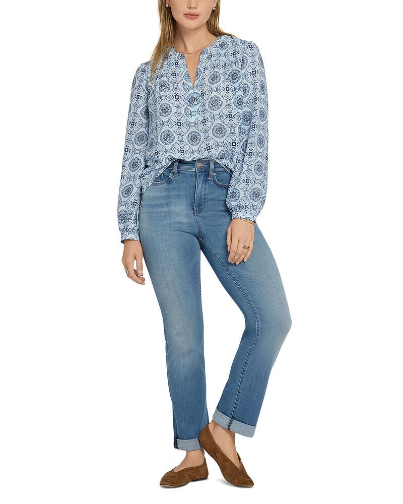 エヌワイディージェイ レディース ボトムス デニムパンツ ジーンズ NYDJ Marilyn High Rise Triple Stitch Straight Jeans in Morning Tid