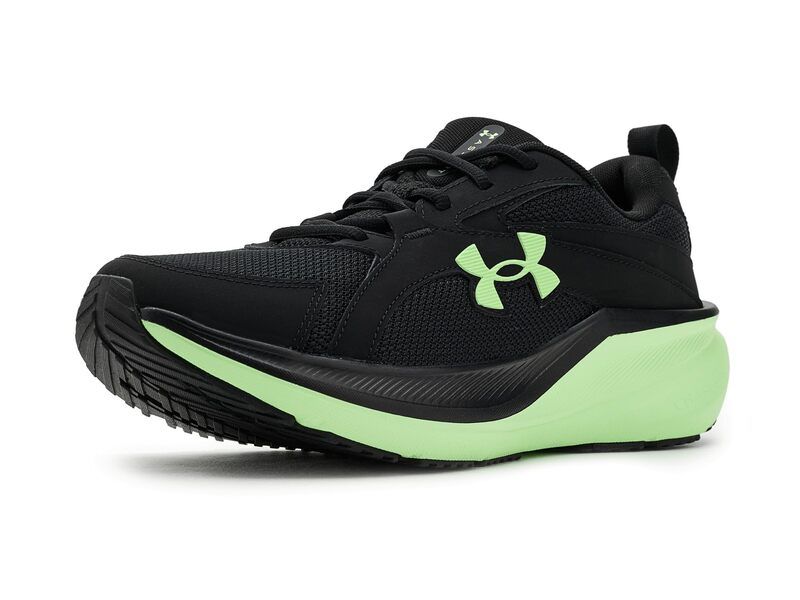 アンダーアーマー メンズ シューズ スニーカー Under Armour Charged Assert 11 BlackBlackLumos Lime ブラック