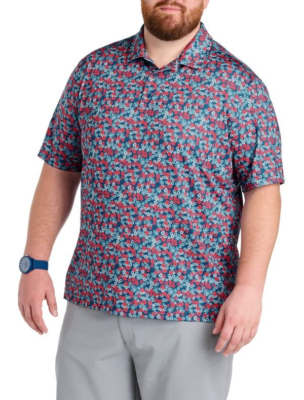 リーボック メンズ トップス ポロシャツ フラワー柄 トール フラワー Reebok Big Tall Island Floral Americana Polo Shirt Multi マルチカラー