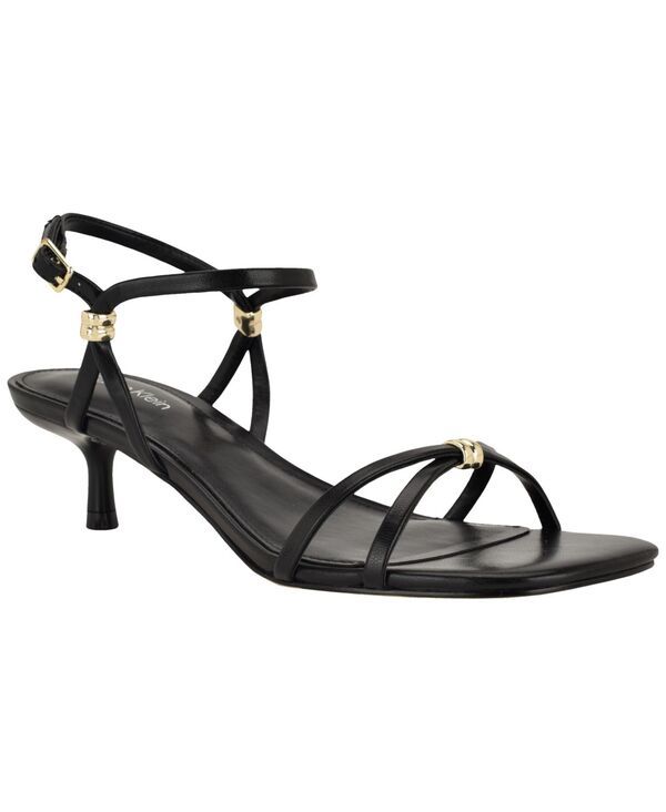 カルバンクライン レディース シューズ サンダル ヒール Calvin Klein Womens Rivine Strappy Kitten Heel Dressandals Black ブラック