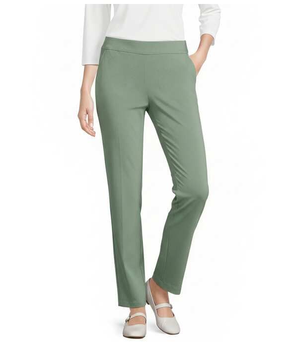 アリソン デイリー レディース ボトムス カジュアルパンツ ストレート プチ Allison Daley Petite Size Stretch PullOn Straight Leg Pantspr