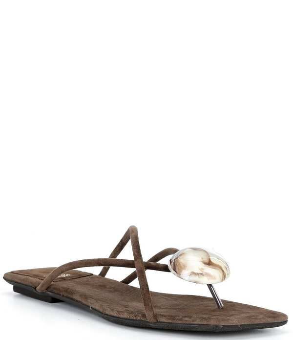 ジェフリー キャンベル レディース シューズ サンダル スエード Jeffrey Campbell Cosmosuede Stone Thong Flat Sandals Brown ブラウン