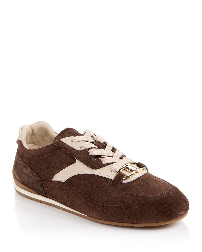 フェラガモ レディース シューズ スニーカー スエード FERRAGAMO Womensophie Gancini Suede Sneakers Ebano