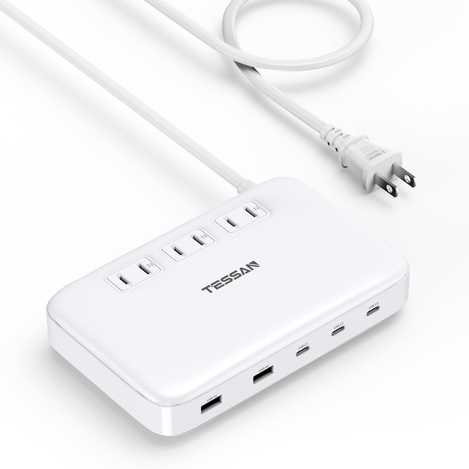 新品 USB 急速充電器 130W usb コンセント 充電ステーション 携帯充電器 テーブルタップ タイプc 3個AC口 3個Type-Cポート 2個type-Aポート PD QC適応 白色
