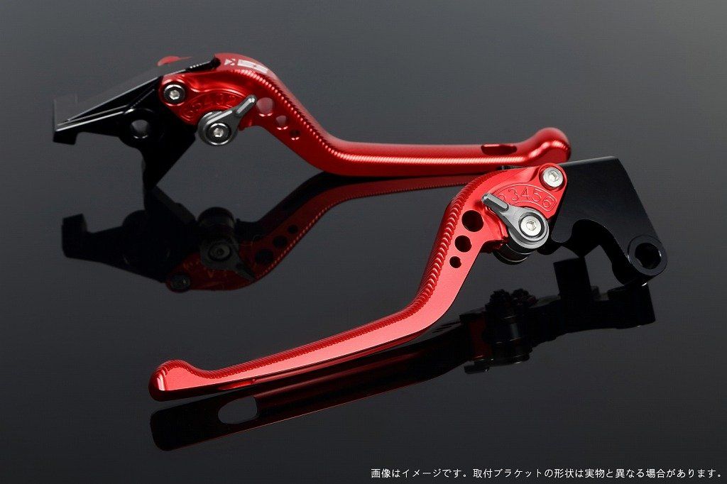 新品 SSK スピードラ アジャストレバーセット 3Dロング レバー本体カラー:レッド アジャスターカラー:チタン SUZUKI GSX-S125/GSX-R125 2017-2019