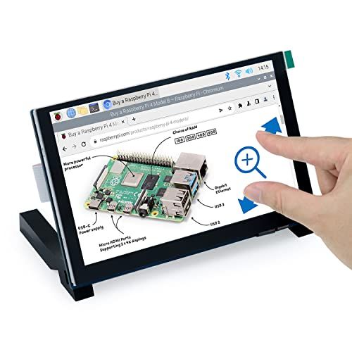 Freenove 5インチタッチスクリーンモニター for Raspberry Pi 5 4B 3B+ A+、800x480ピクセルIPSディスプレイ、5点タッチ静?容量スクリーン、ドライバーなしMIPI DSIポート/ 4ffc23a8
