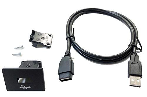 日産 デイズ & ルークス三菱 eK/デリカミニ用 USBソケット & 専用USBケーブルセット (DAYZ/ROOX ハイウェイスター eK ワゴン/クロス/スペース DELICA MINI) パーツ&アクセサリー (USBソケット+ケーブ de5639a4