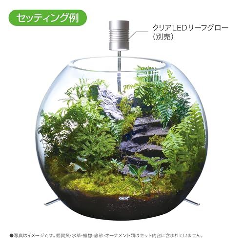 ジェックス グラスアクア ビッグスフィア アクアリウム水槽 約Φ30×25.5