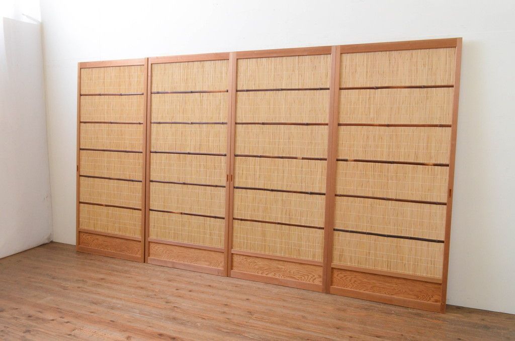 ▼現状販売▼ 夏戸4枚セット 中古建具 昭和レトロ 4～7営業日前後で発送(※修理加工希望の方3ヶ月程で発送) R-067224