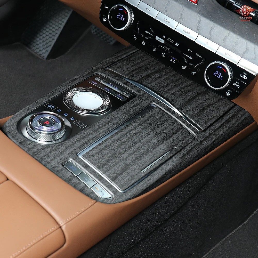 3個セット GENESIS G80 RG3 2020-2024 左ハンドル ABS センターコンソール ギアシフトパネル フレーム トリムカバー 車用