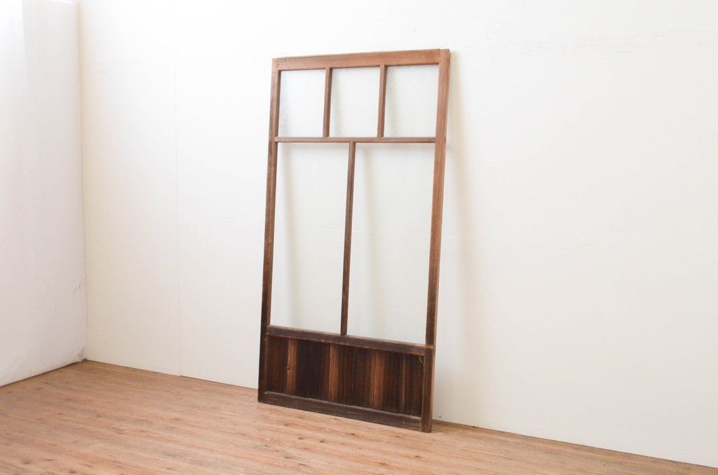 ▼現状販売▼ ガラス戸1枚 アンティーク建具 昭和初期 大正ロマン 4～7営業日前後で発送(※修理加工希望の方3ヶ月程で発送) R-067295