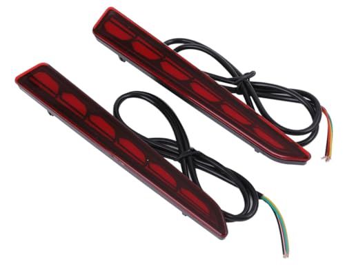 ダイハツ 用 シーケンシャル ウインカー LED リフレクター タント カスタム LA650S LA660S L375S L385S コペン リア バンパー ライト オープニング ポジション ブレーキ 汎用 カスタムパーツ (レッドレンズ)t ef0a4de8