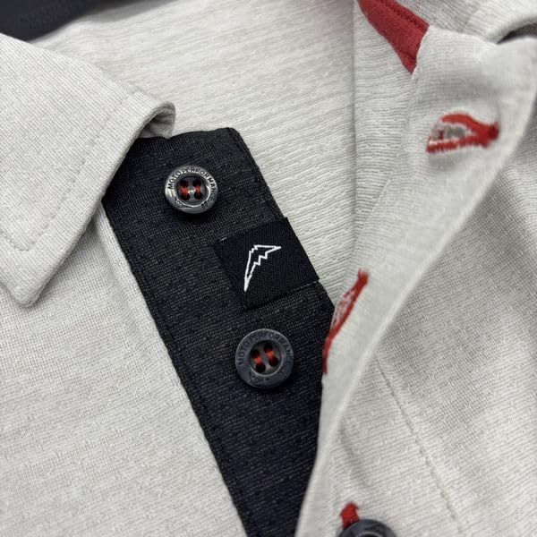 新品 [ホンダ] モダン アクアナイロンポロシャツ ライトグレー Lサイズ
