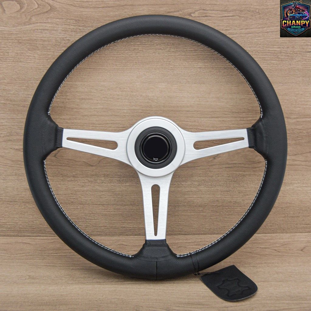 バイク 370mm 15インチ クラシックスポーツステアリングホイール